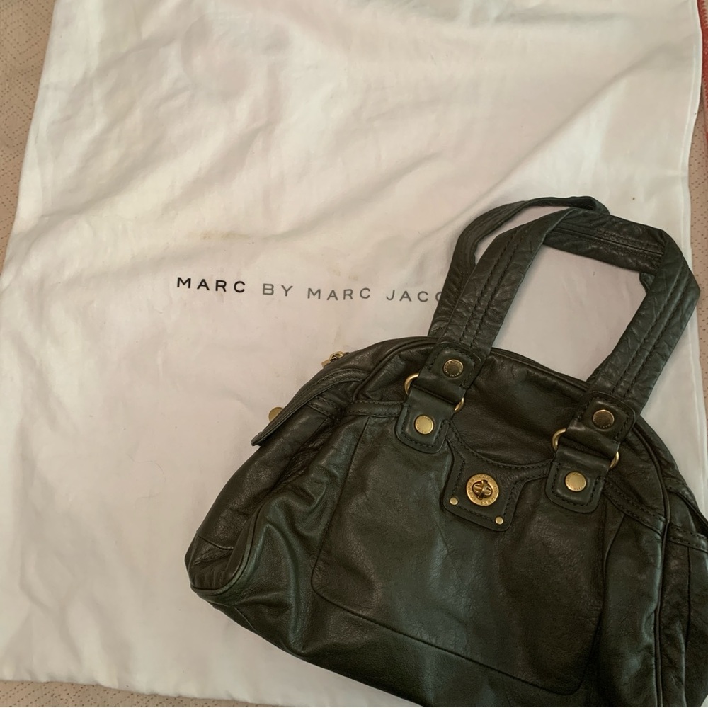 Marc By Marc Jacobs Green Satchel with Metallic Hardware - Picture 13 of 16